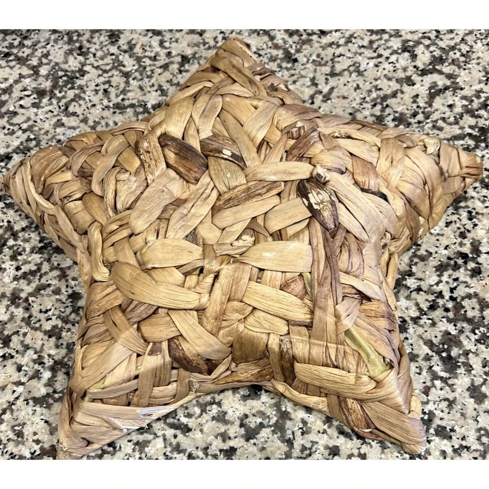 Star Basket Water Hyacinth Material Coastal Beach‎ Sea Decor 16